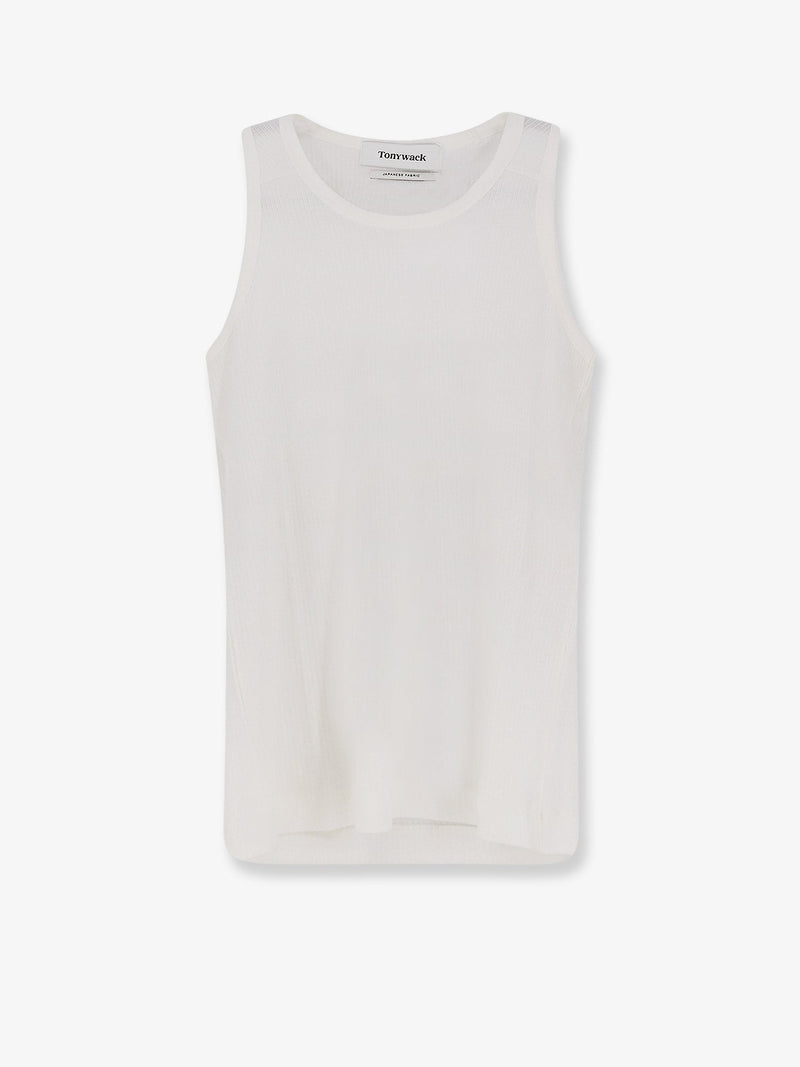 Tonywack Camiseta sin mangas de mezcla de Lyocell Tonywack blanca - World Class Fashion