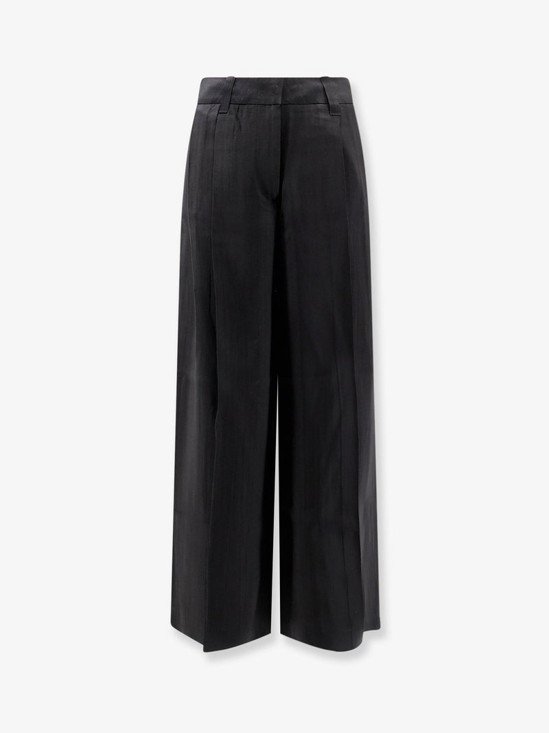 Tonywack Tonywack Pantalones Aéreos de Rayón Negros para Mujer - World Class Fashion