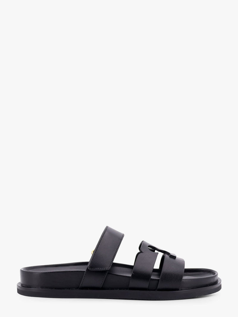 Tory Burch Tory Burch Ines Leather Sandals Black - World Class Fashion