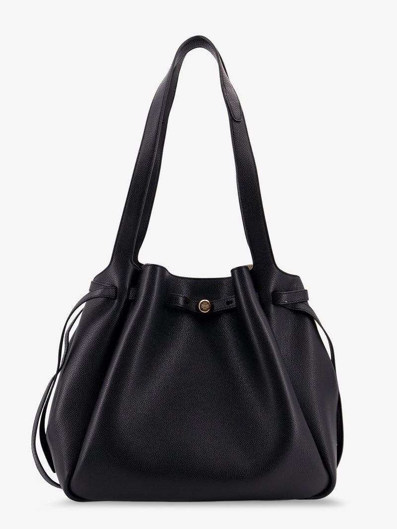 Tory Burch Bolso Shopping Tory Burch Romy Tote de Cuero Negro - World Class Fashion