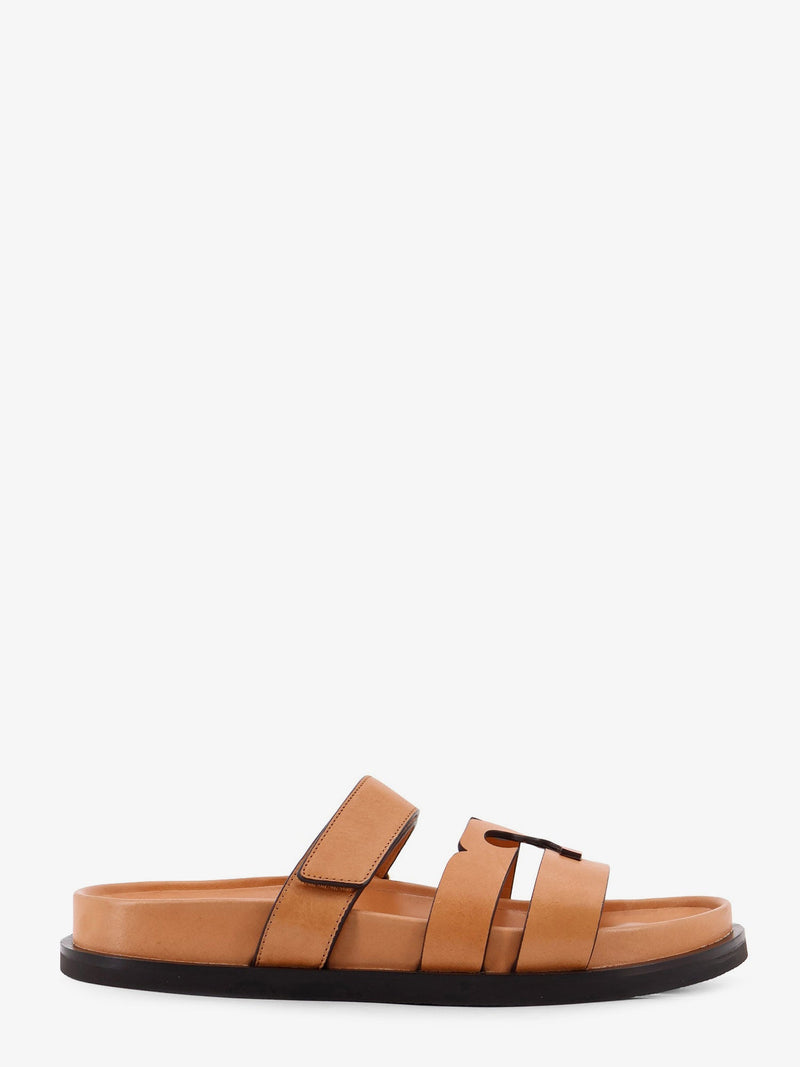 Tory Burch Tory Burch Ines Leather Sandals Brown - World Class Fashion