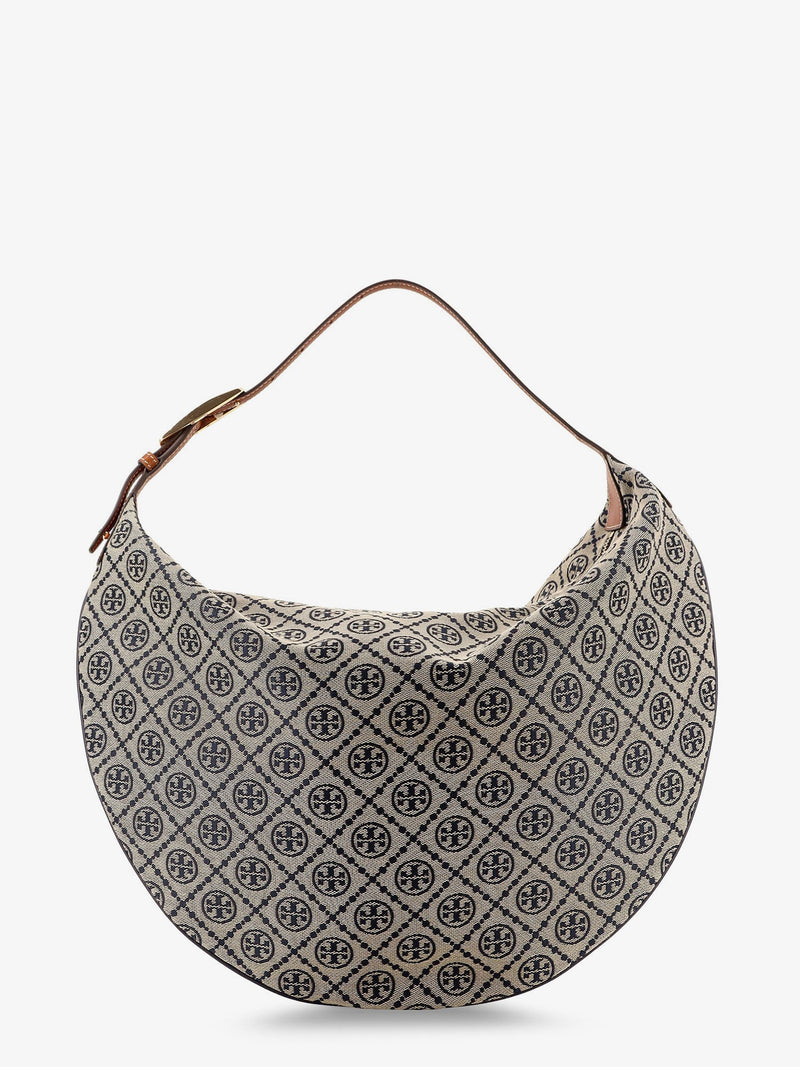 Tory Burch Tory Burch T Monogram Balloon Jacquard Shoulder Bag Beige - World Class Fashion