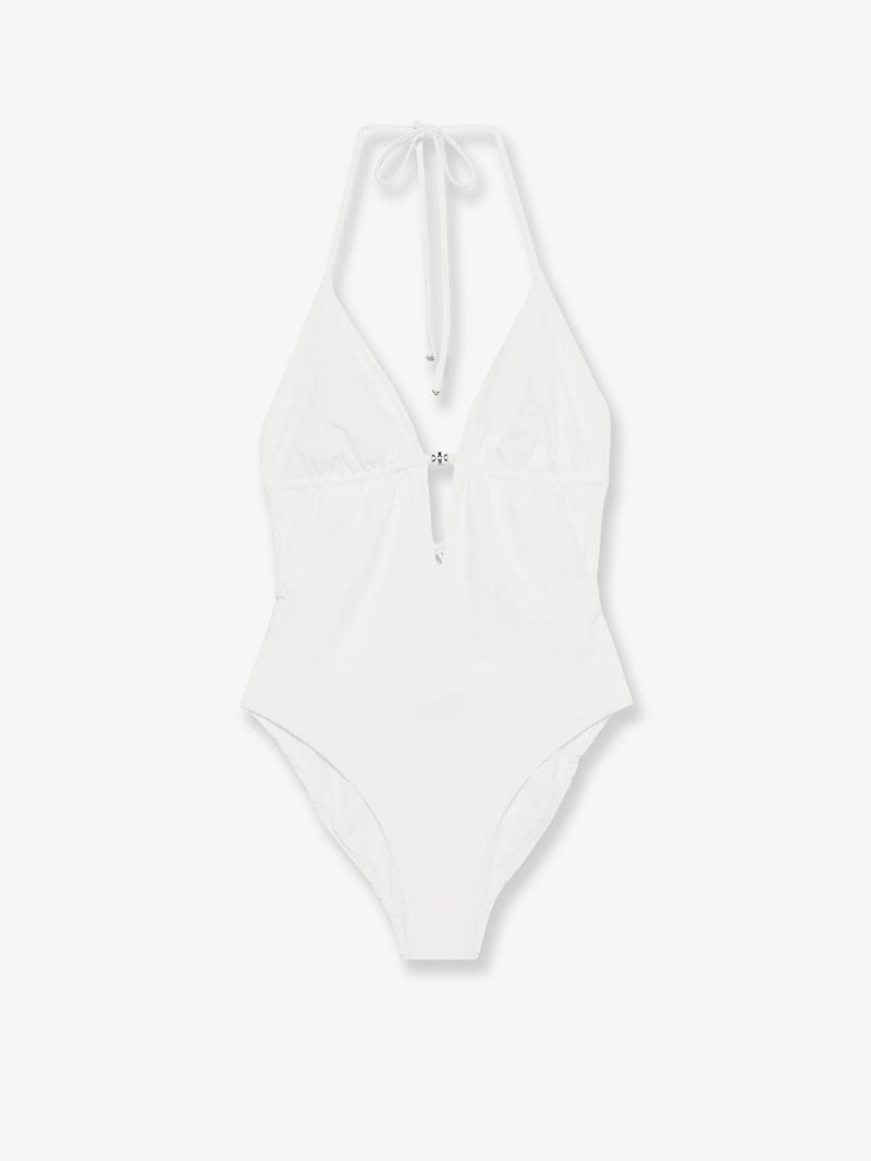 Tory Burch Tory Burch Nylon One-Piece Swimsuit White - World Class Fashion