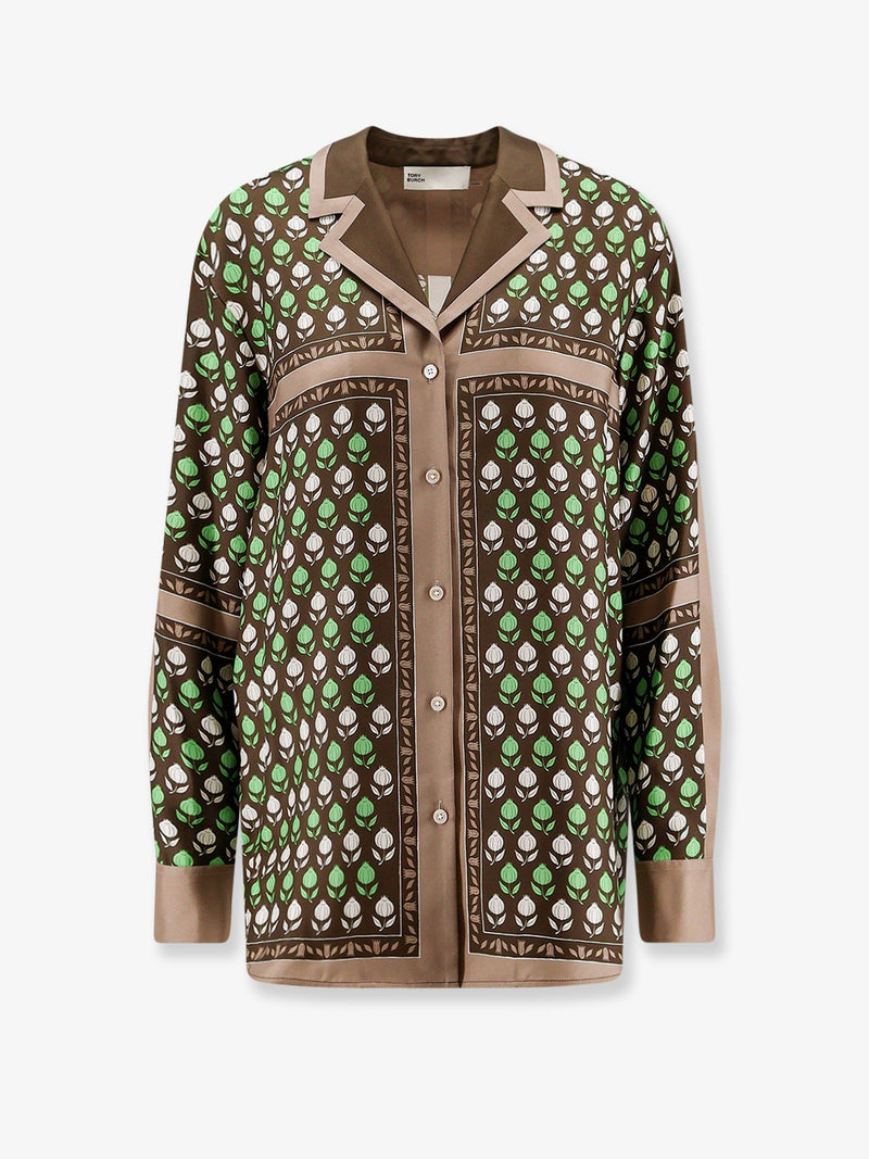 Tory Burch Tory Burch Multicolor Silk Shirt Green Women - World Class Fashion