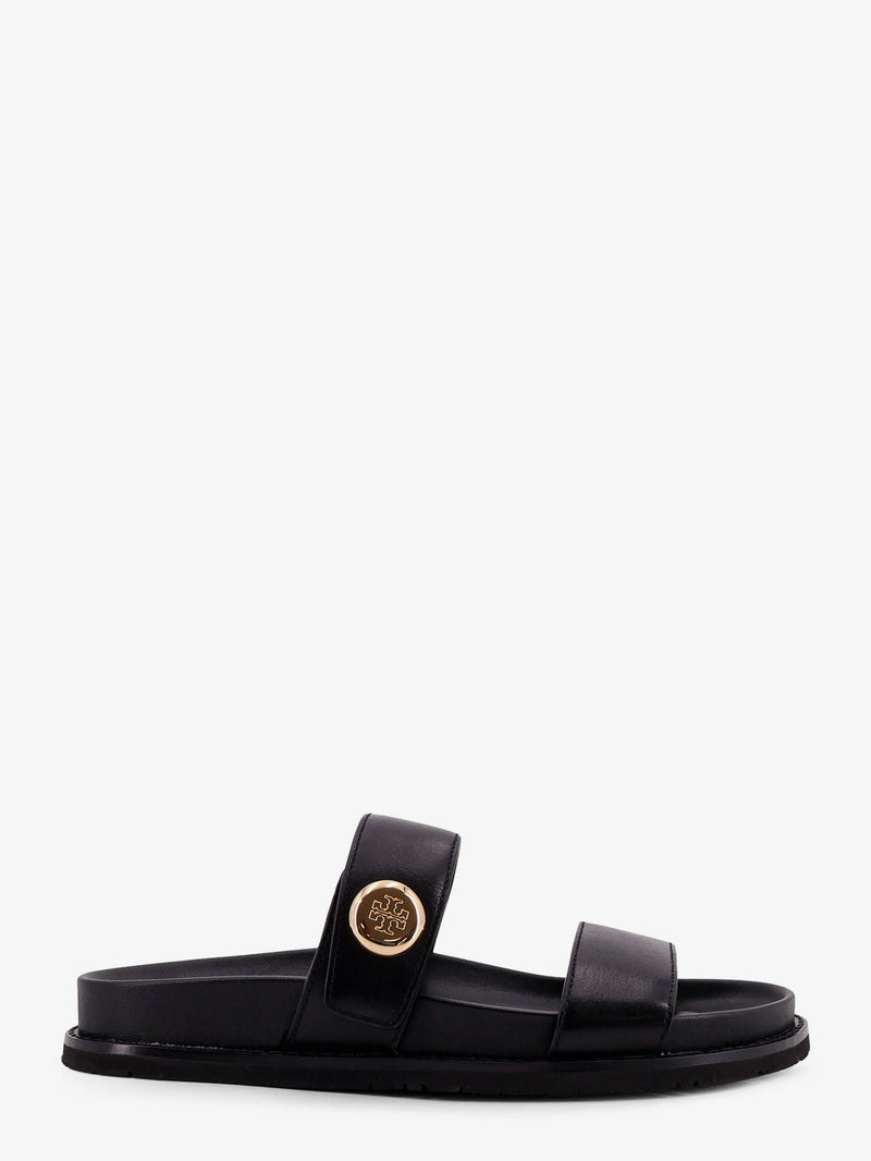 Tory Burch Tory Burch Romy Leather Sandals Black - World Class Fashion