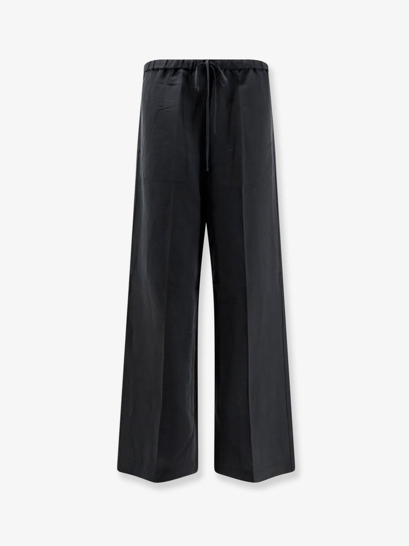 Toteme Toteme Linen Lyocell Blend Trousers Black - World Class Fashion