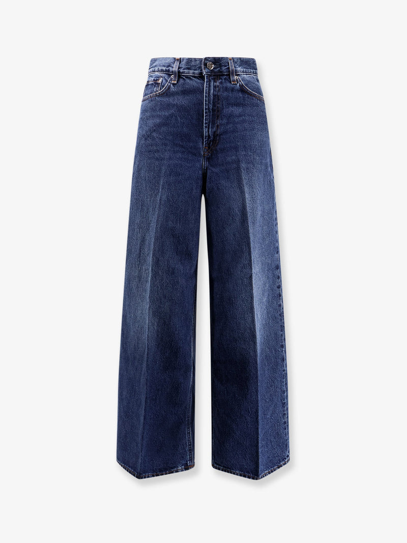 Toteme Toteme Wide Leg Organic Cotton Jeans Blue - World Class Fashion