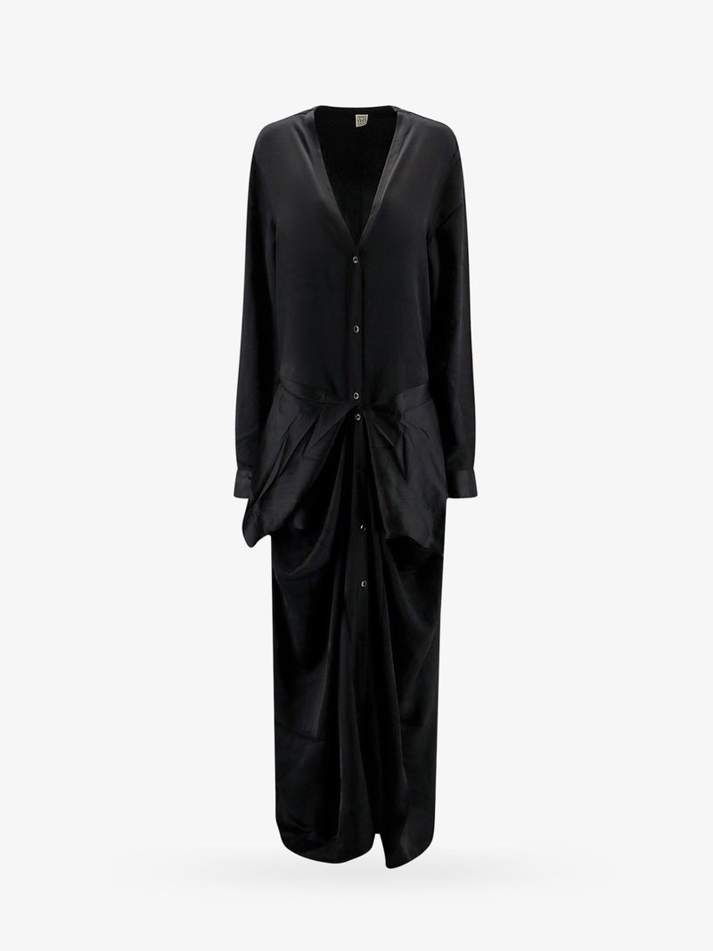 Toteme Toteme Viscose Long Dress Black - World Class Fashion
