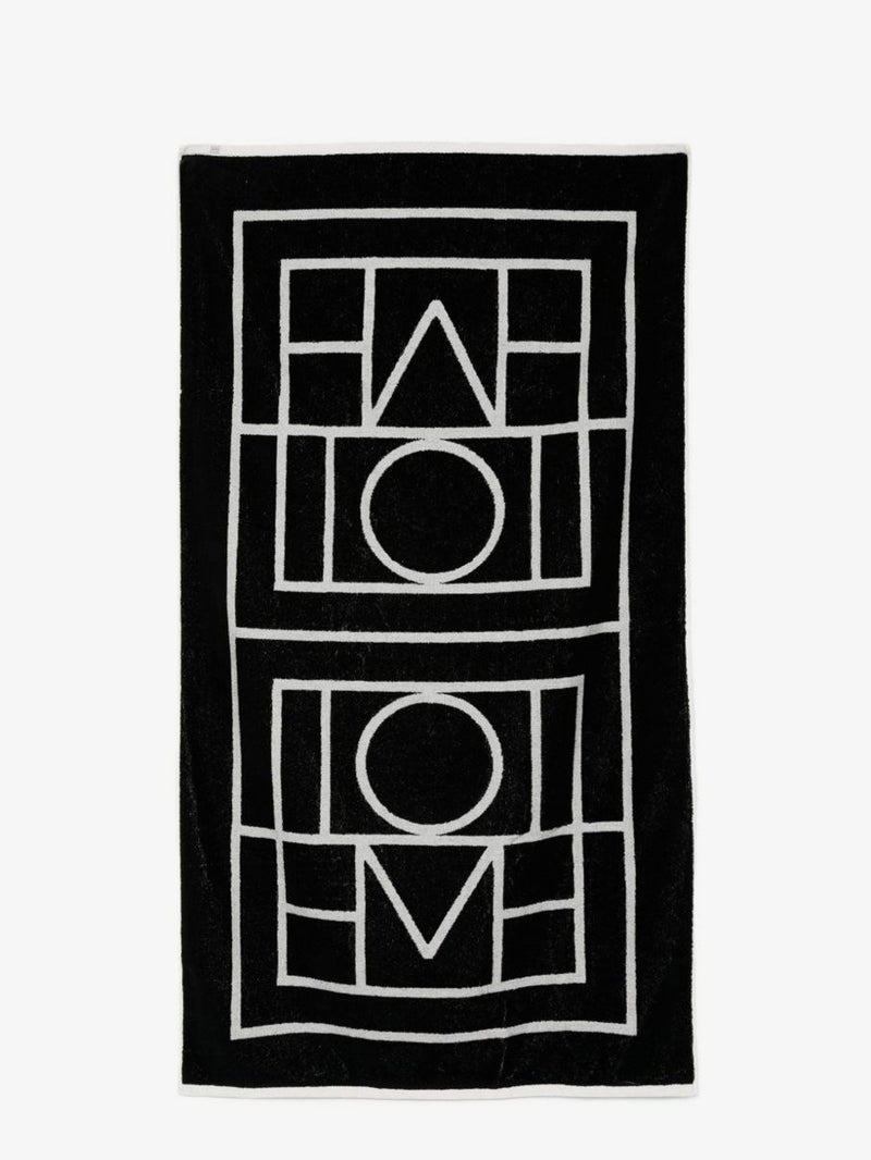 Toteme Toteme Cotton Beach Towel Black - World Class Fashion