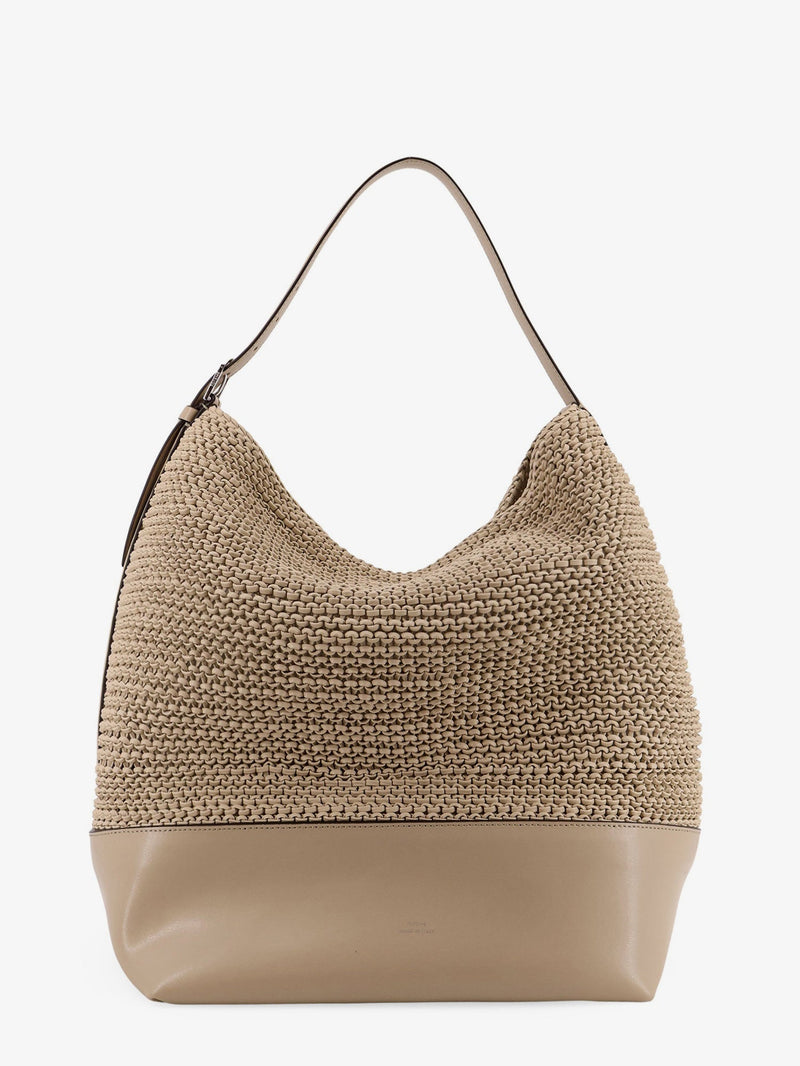 Toteme Toteme Leather Shoulder Bag Beige Women - World Class Fashion