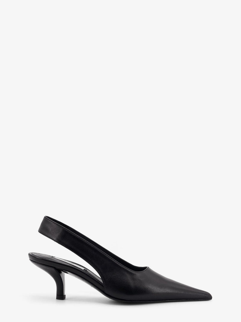 Toteme Toteme Slingback Pumps Croc Effect Leather Black - World Class Fashion