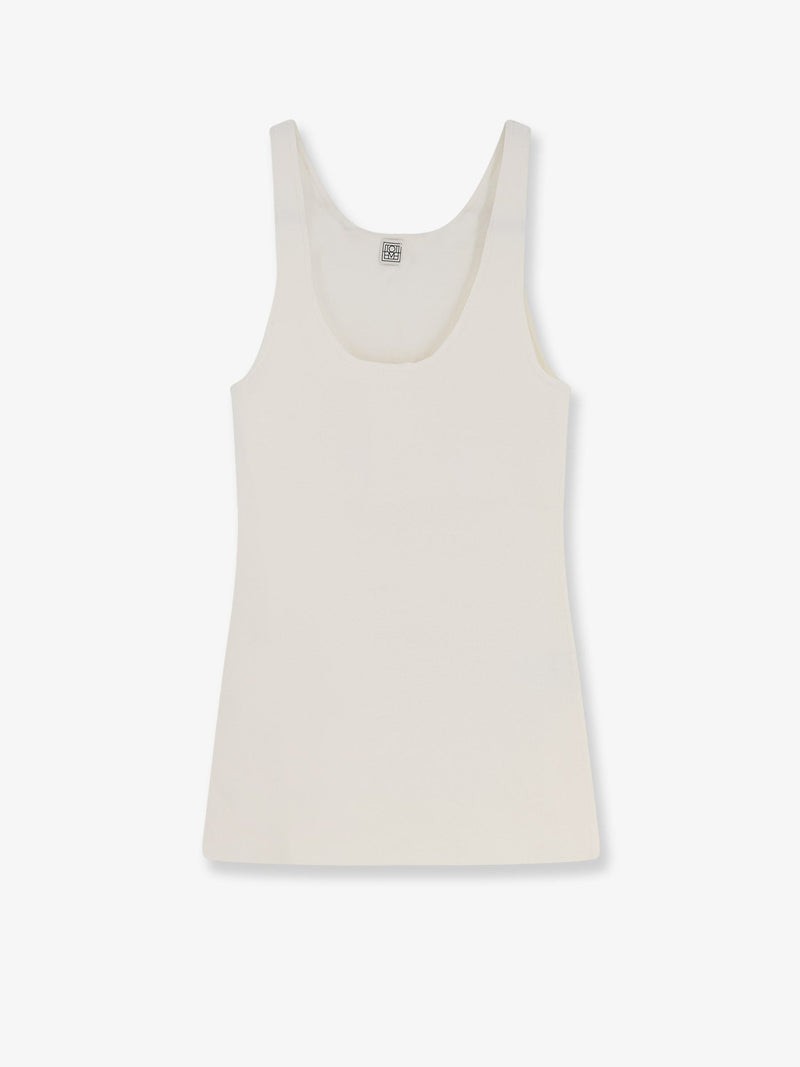 Toteme Toteme Viscose Blend Tank Top White - World Class Fashion