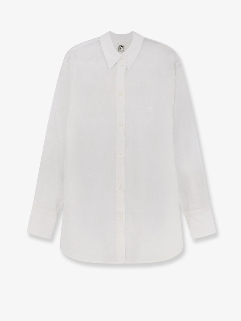 Toteme Toteme Oversized Cotton Linen Shirt White - World Class Fashion