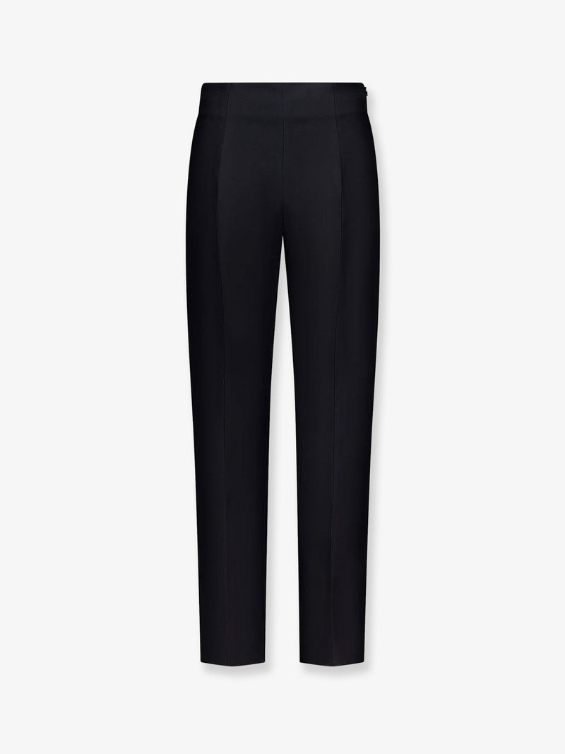 Toteme Toteme Slim Evening Wool and Silk Trousers Black - World Class Fashion