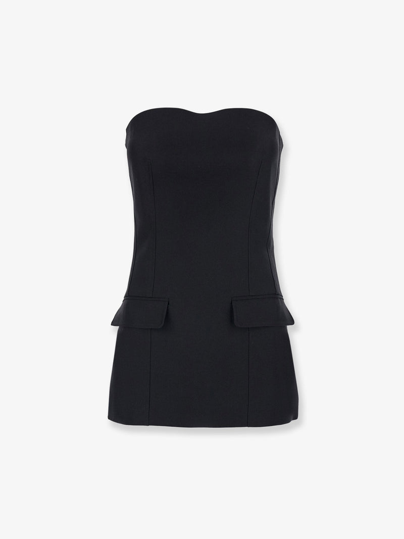 Toteme Toteme Wool and Silk Blend Tank Top Black - World Class Fashion