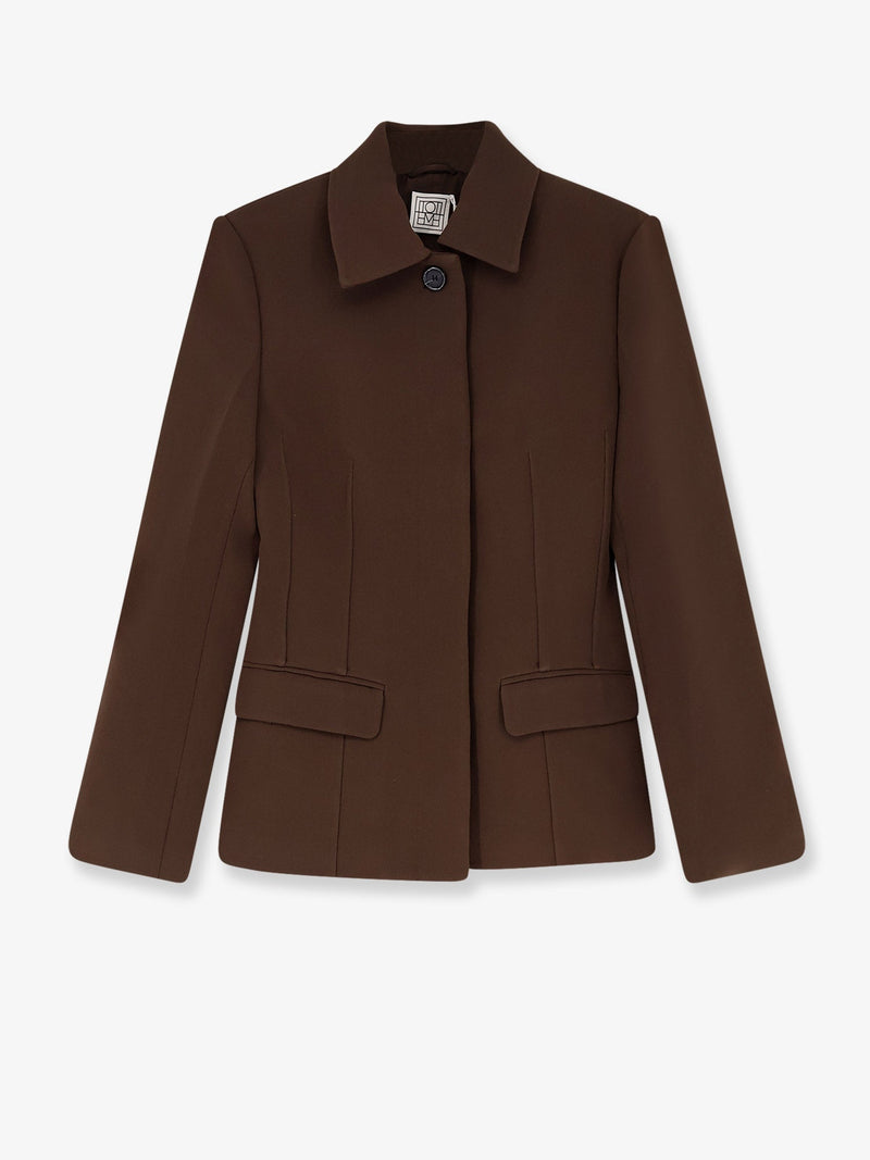Toteme Chaqueta Entallada Slim Fit Toteme Marrón - World Class Fashion