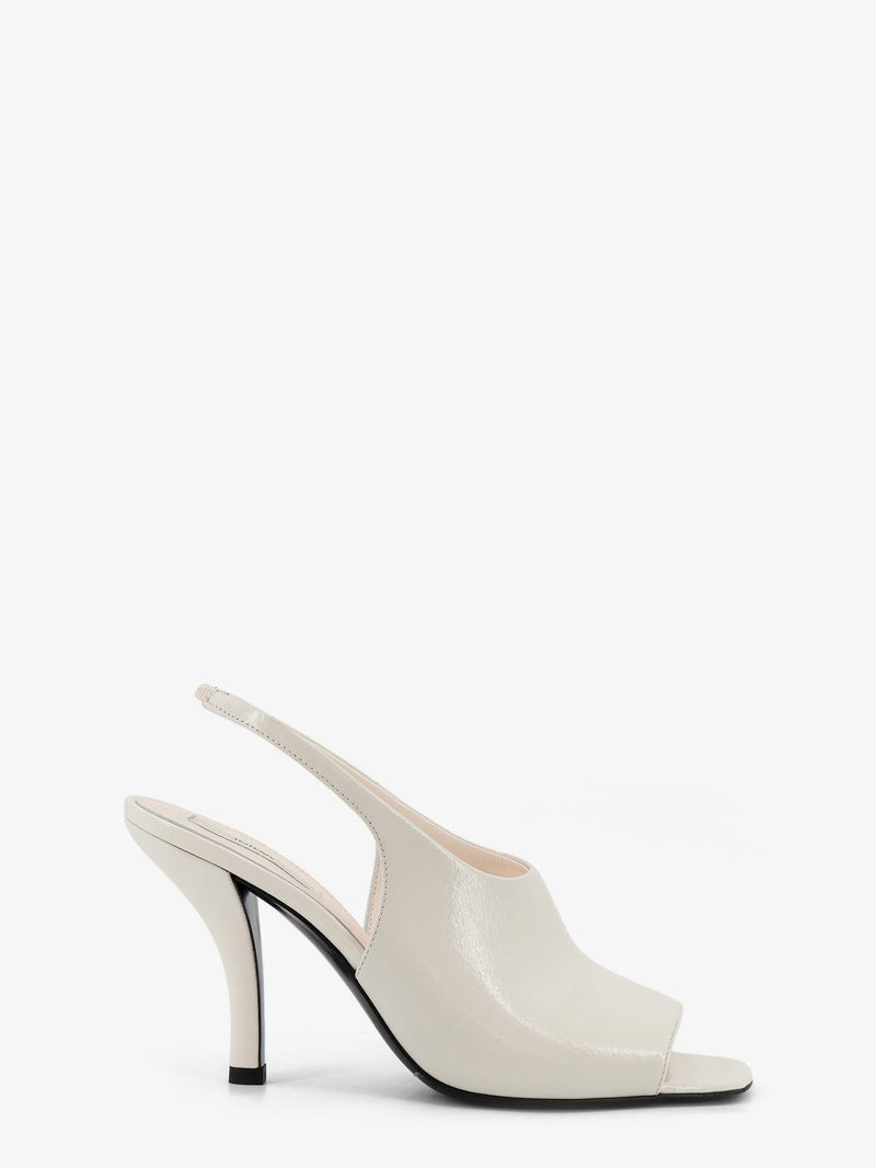 Toteme Toteme Leather Contour Sandals White Women - World Class Fashion