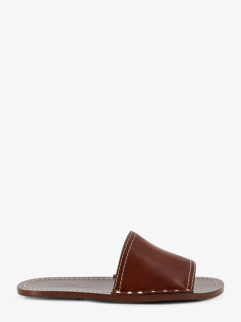 Toteme Toteme Low Leather Sandals Brown Women - World Class Fashion