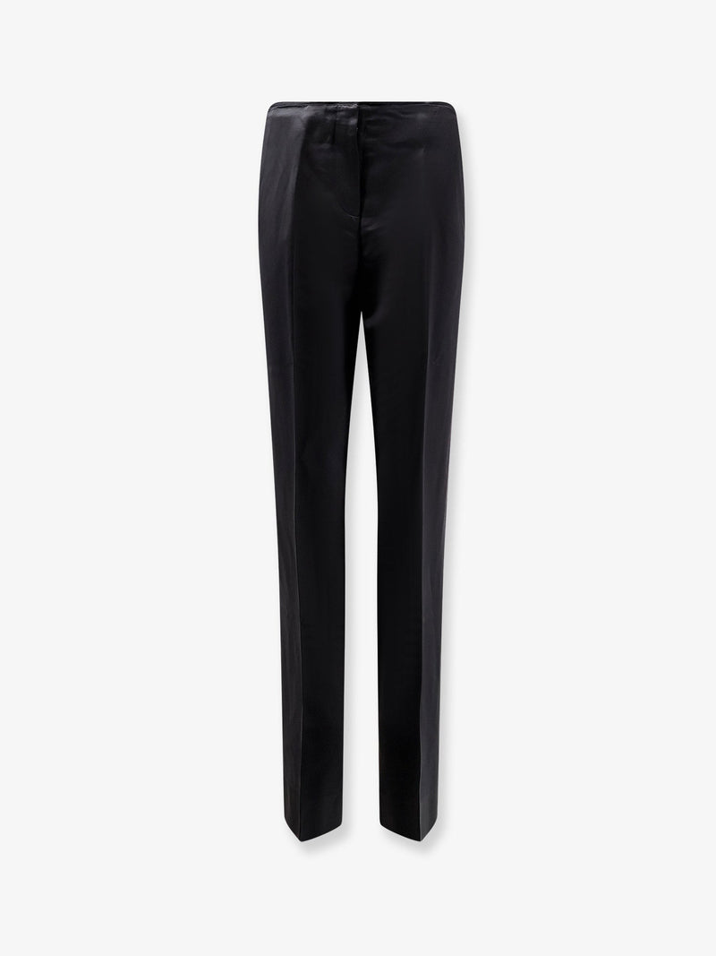 Toteme Toteme Easy Raw Edge Viscose Linen Trousers Black - World Class Fashion