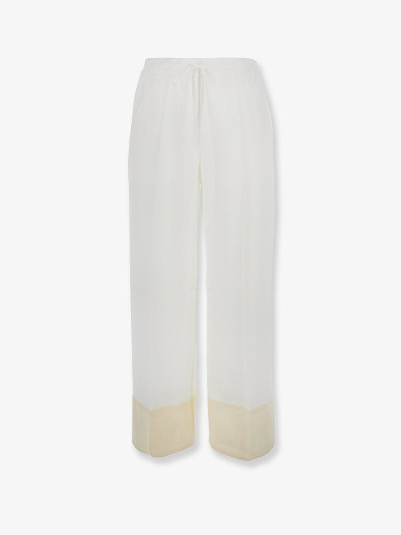 Toteme Toteme Viscose Trousers White Women - World Class Fashion