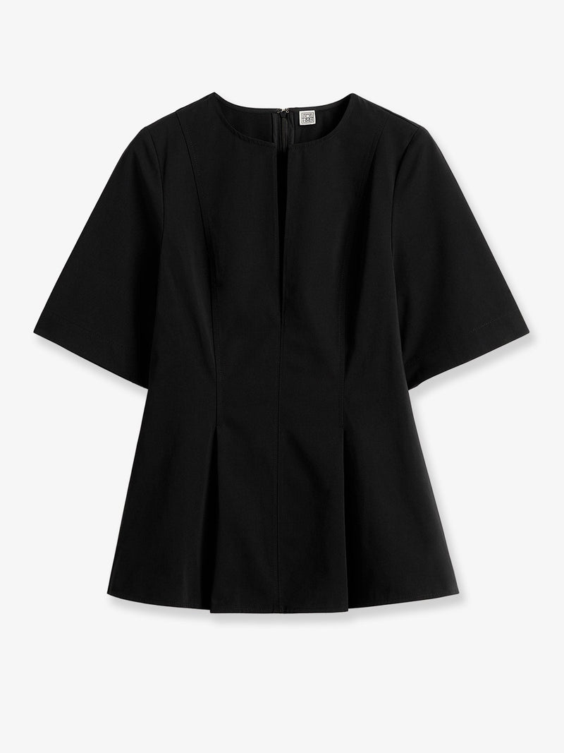 Toteme Toteme Tailored Cotton Top Black - World Class Fashion