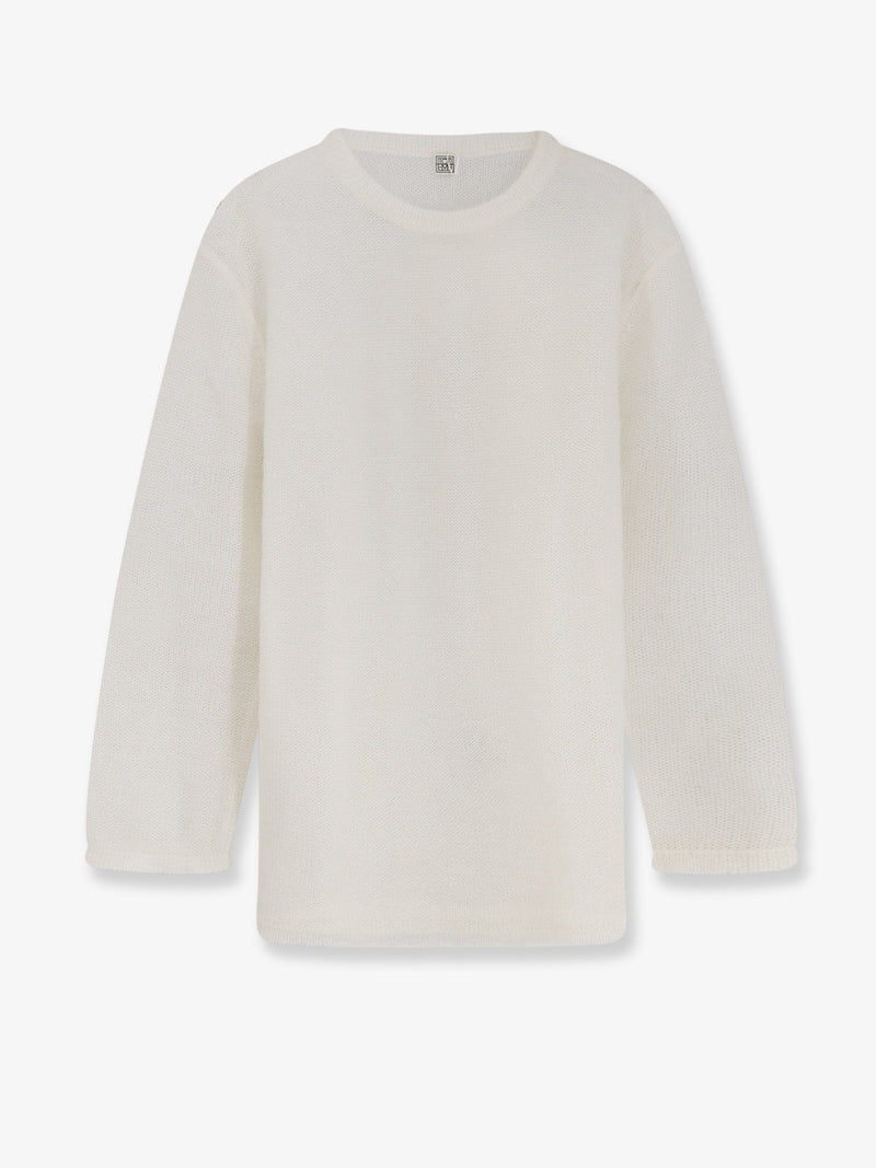Toteme Toteme Mohair Wool Blend Sweater White - World Class Fashion