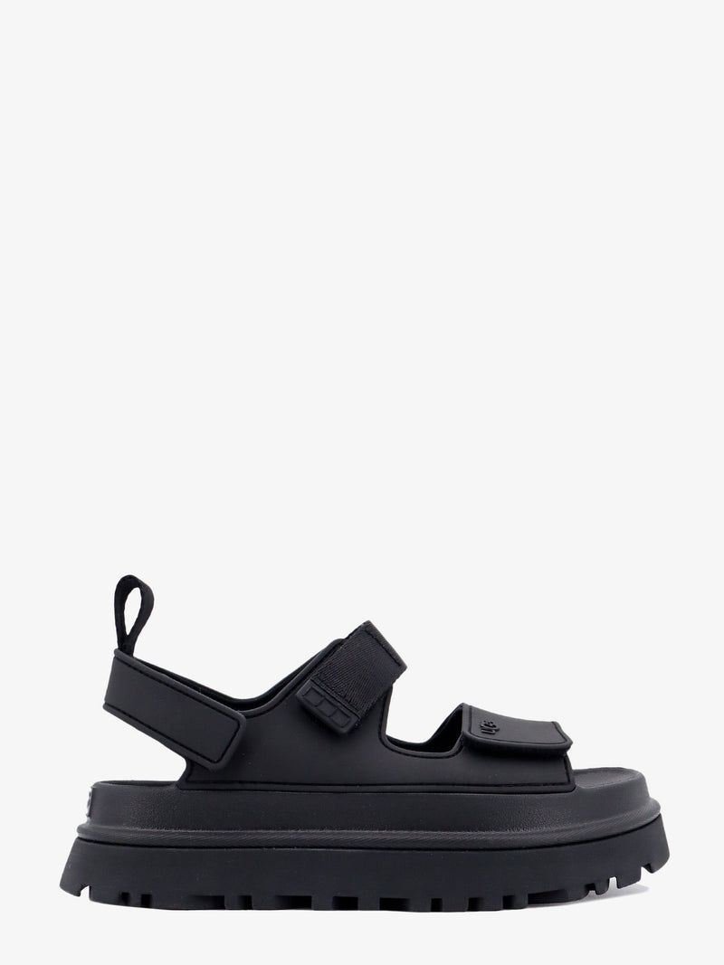 Ugg Ugg Rubber Sandals with Embossed Logo Black - World Class Fashion