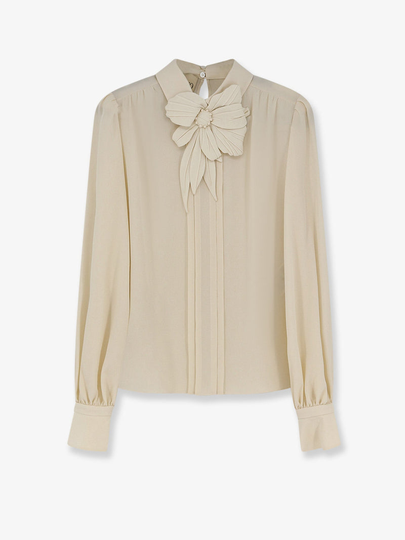 Valentino Valentino Silk Shirt Beige Women - World Class Fashion
