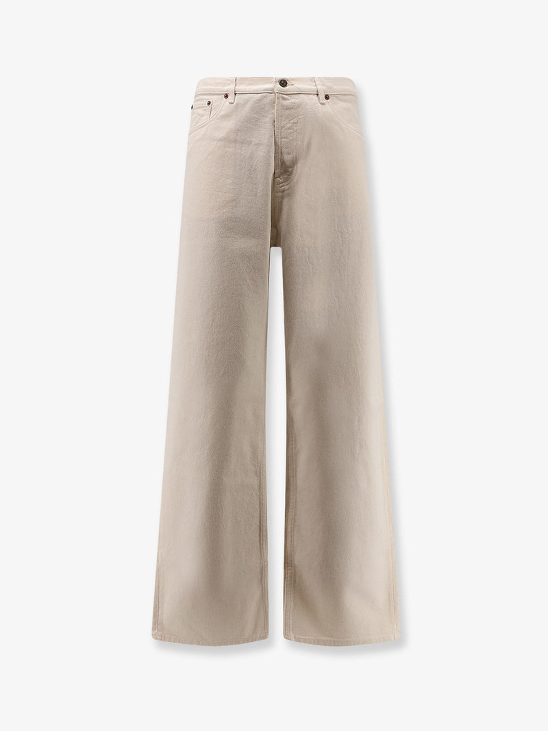 Valentino Pantalones Valentino Cinco Bolsillos de Algodón Beige - World Class Fashion