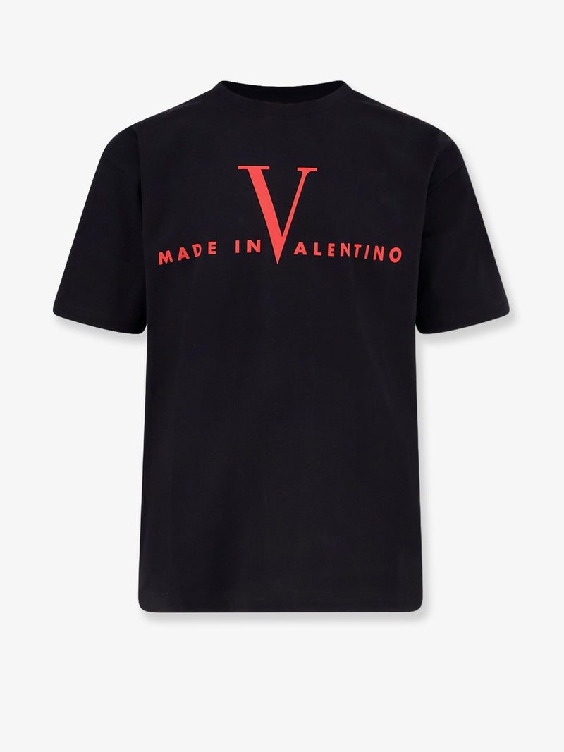 Valentino Valentino Camiseta de Algodón Negra para Hombre - World Class Fashion