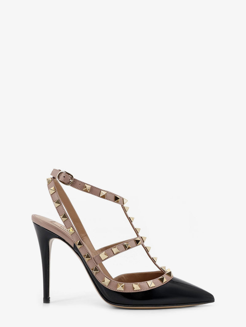 Valentino Garavani Zapatos de salón Rockstud de piel charol de Valentino Garavani negros - World Class Fashion