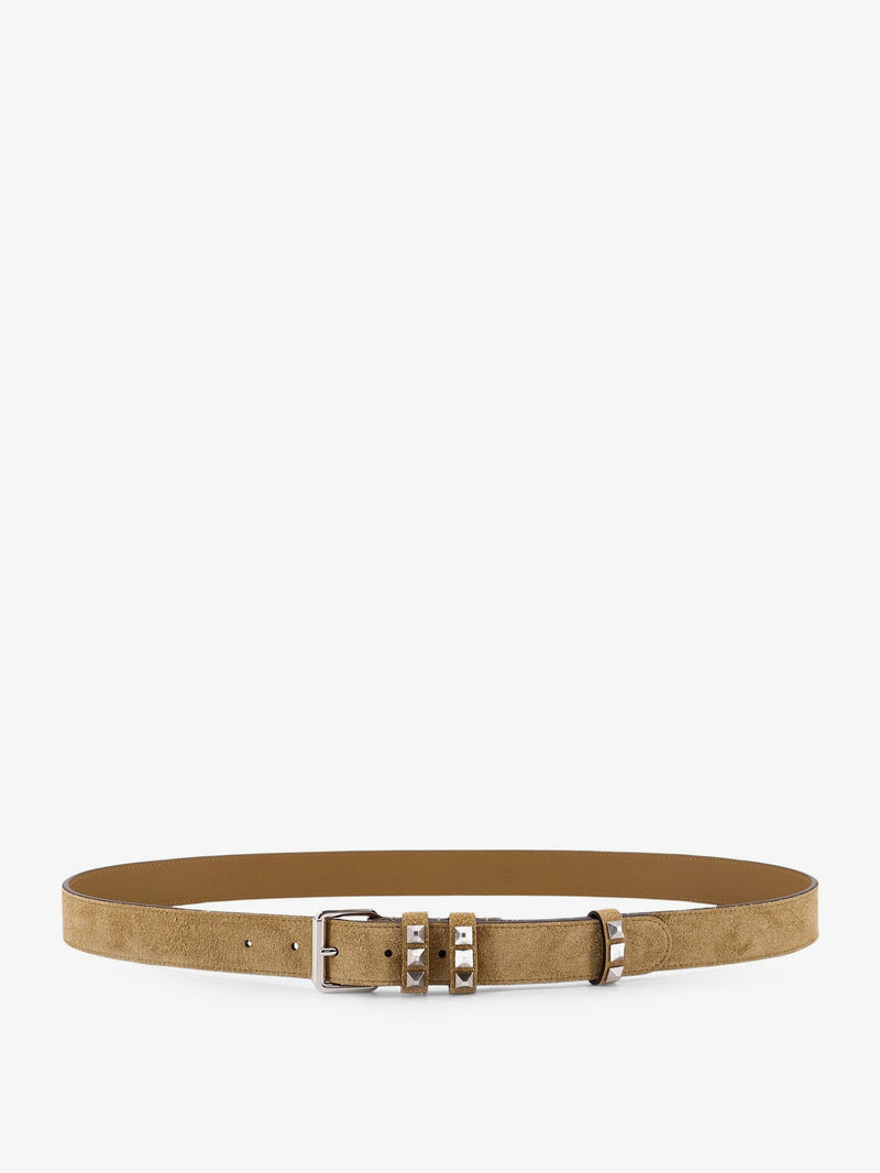 Valentino Garavani Valentino Garavani Flaneuse Suede Belt Beige - World Class Fashion