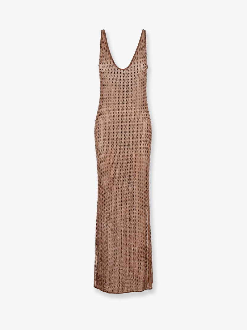 Venuja Venuja Crystal Maxi Dress Mocha - World Class Fashion