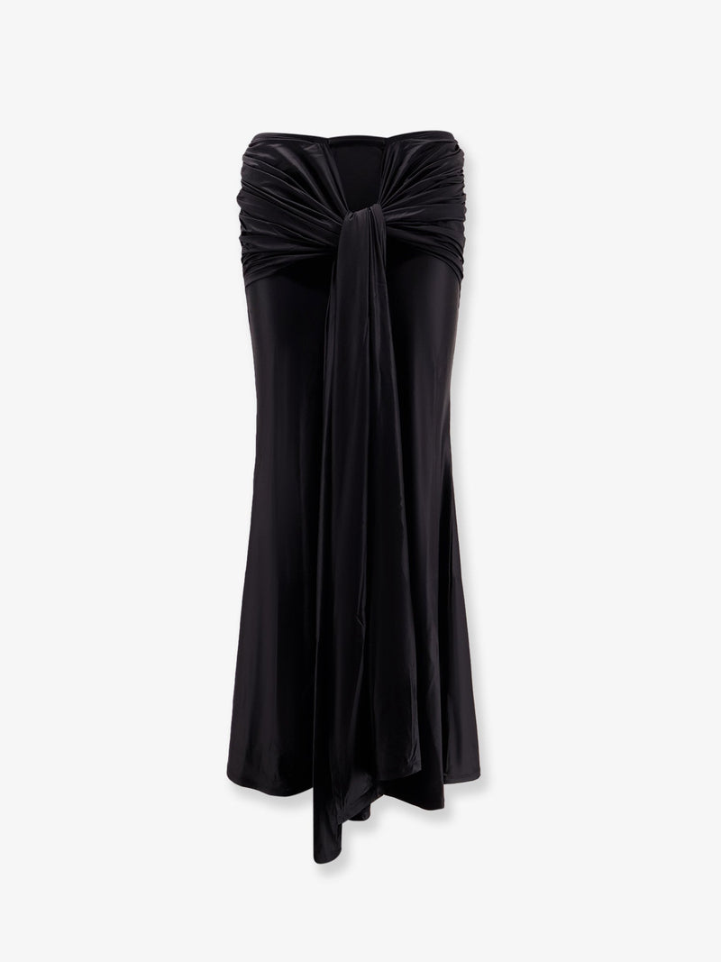 Venuja Venuja Shiny Microfiber Skirt with Satin Effect Black - World Class Fashion