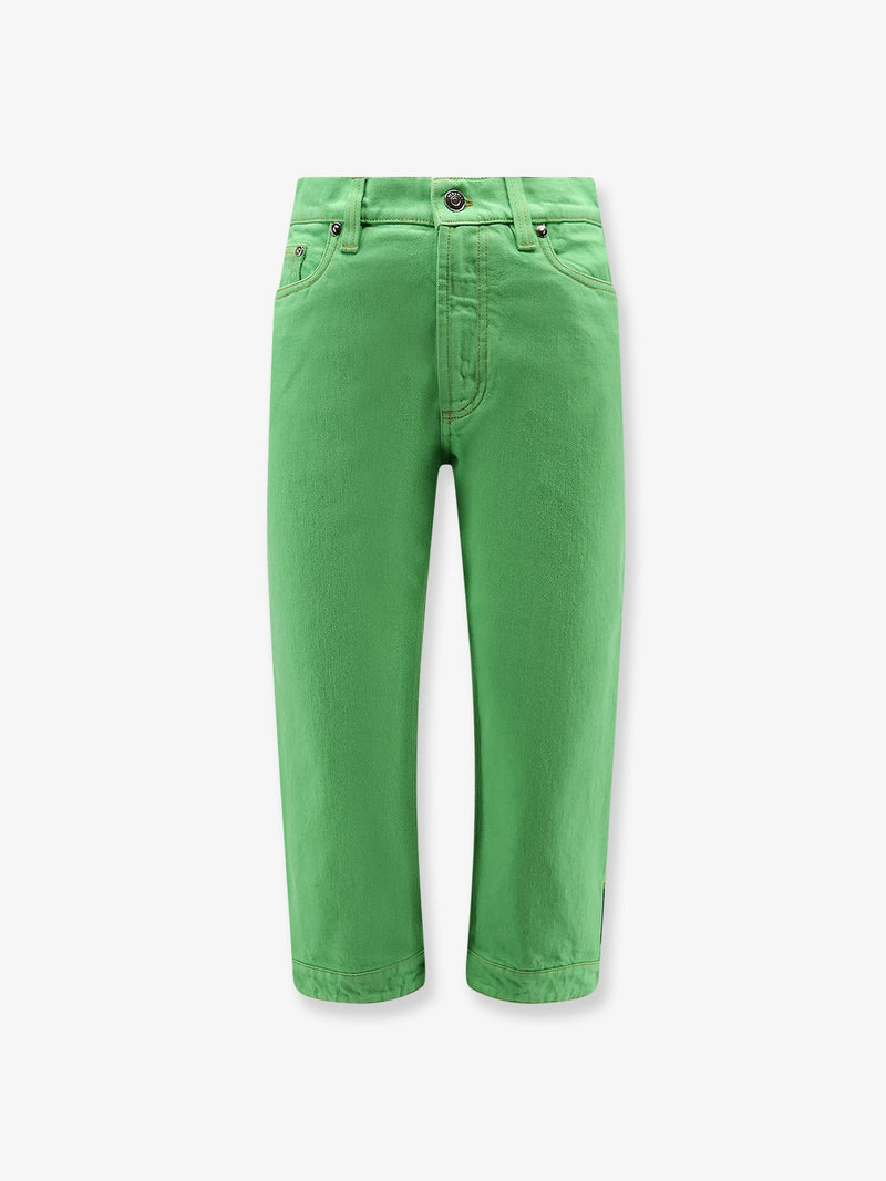 Versace Versace Non-Stretch Cotton Trousers Green Women - World Class Fashion