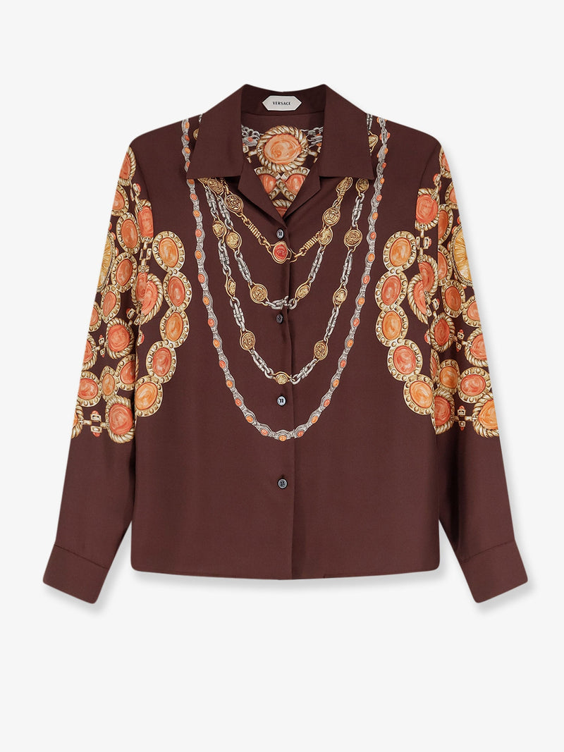 Versace Versace Silk Shirt Brown Women - World Class Fashion
