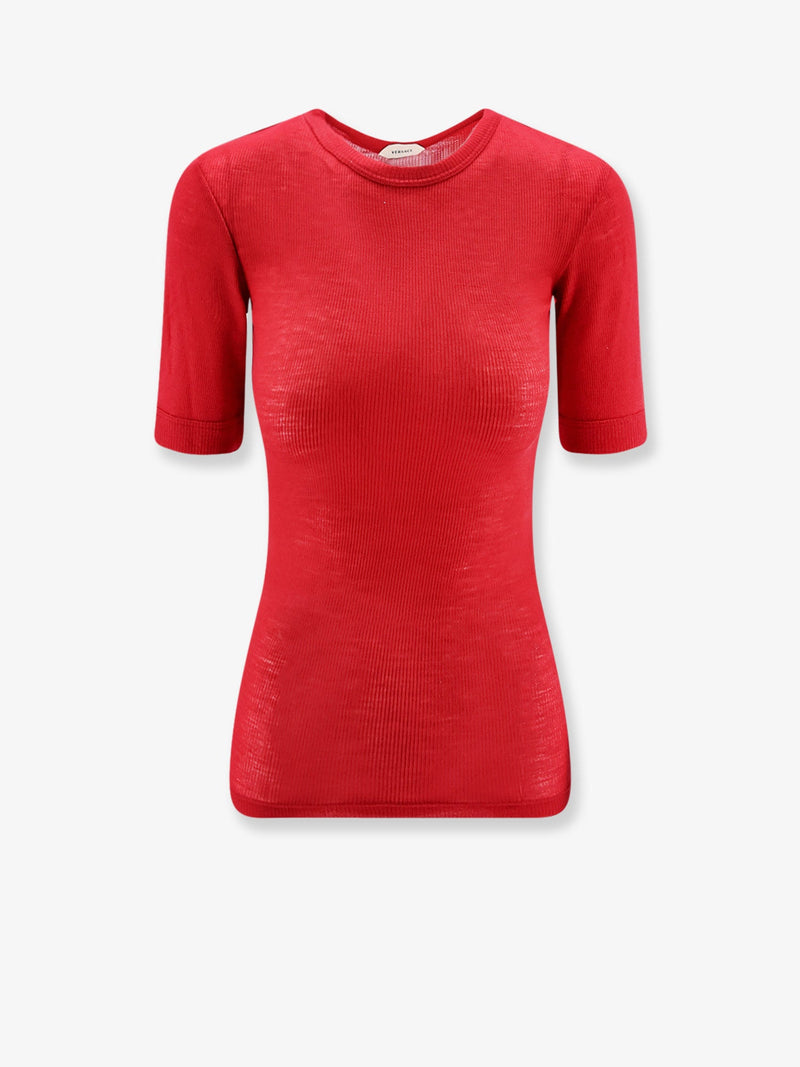 Versace Versace Ribbed Cotton T-Shirt Red Women - World Class Fashion