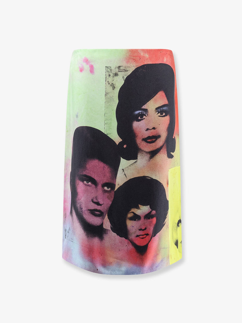 Versace Versace Printed Silk Twill Midi Skirt Multicolor - World Class Fashion
