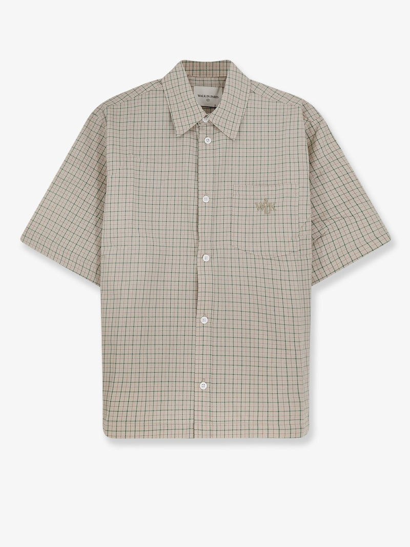 Walk In Paris Walk In Paris Madras Cotton Shirt Beige - World Class Fashion