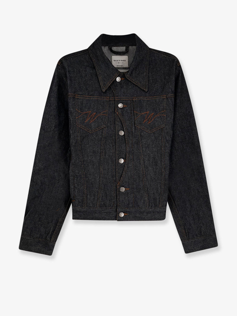 Walk In Paris Walk In Paris Postman Dark Denim Jacket Blue - World Class Fashion
