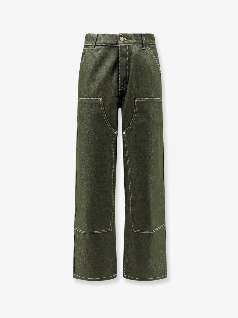 Walk In Paris Walk In Paris Double Knee Green Denim Trousers - World Class Fashion