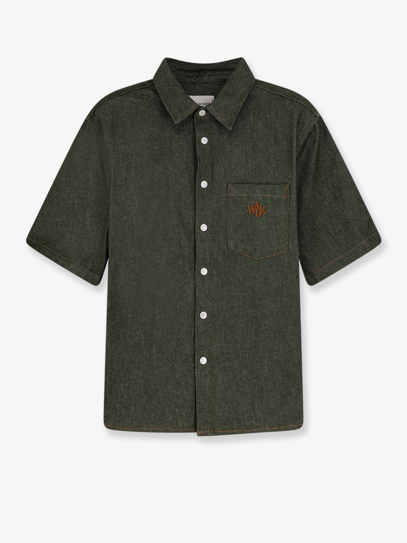 Walk In Paris Walk In Paris Green Denim Shirt Green - World Class Fashion