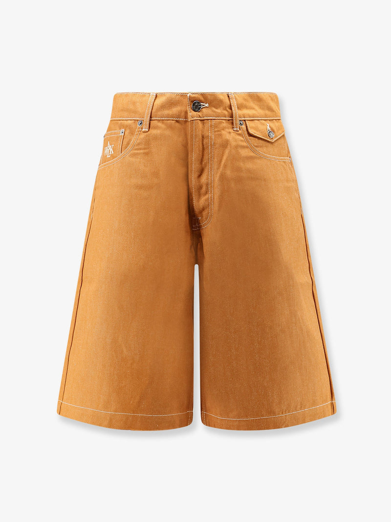 Walk In Paris Walk In Paris Baggy Orange Denim Shorts - World Class Fashion