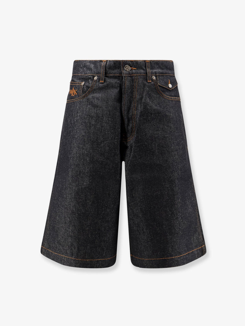 Walk In Paris Walk In Paris Baggy Raw Denim Shorts Blue - World Class Fashion
