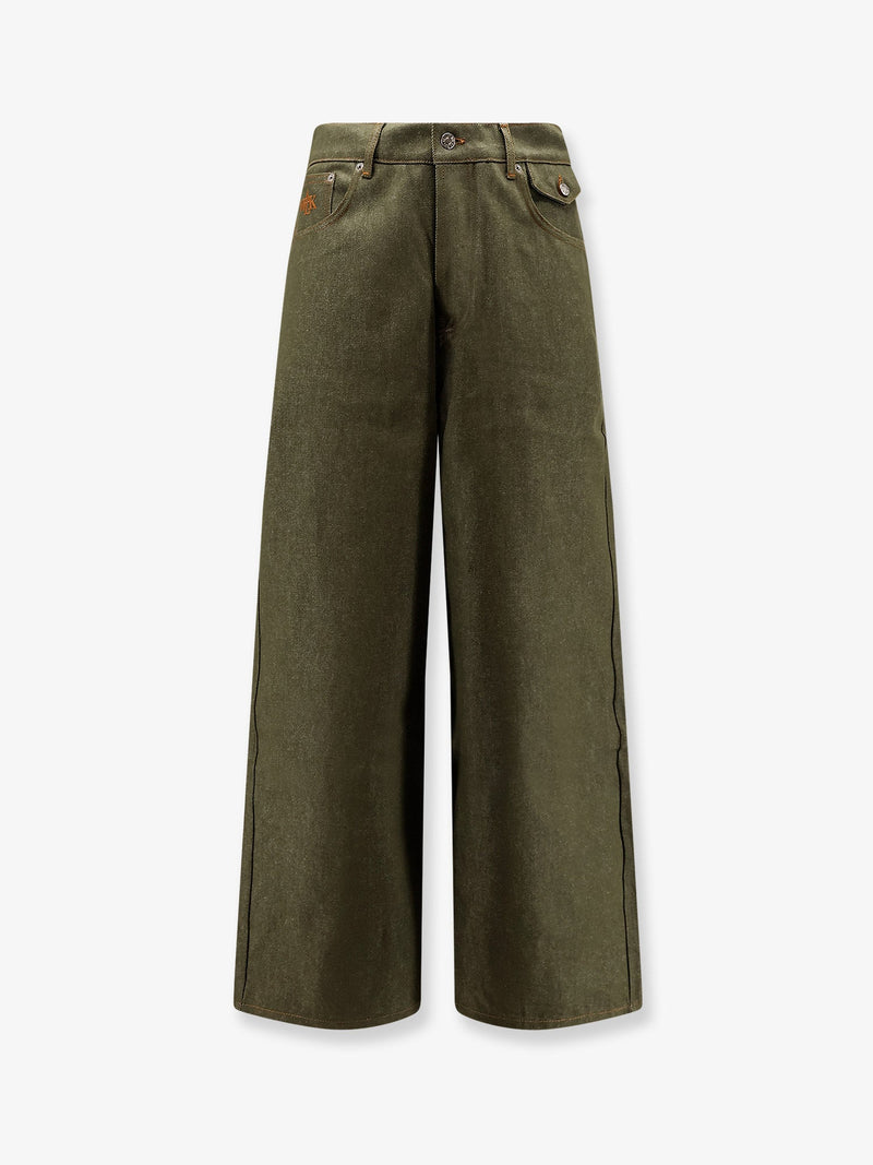 Walk In Paris Walk In Paris The Gardener's Denim Trousers Green - World Class Fashion
