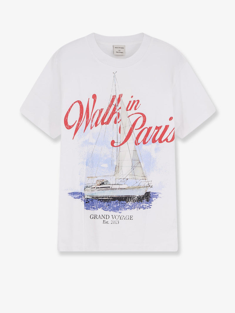 Walk In Paris Camiseta de algodón Walk In Paris Grand Voyage blanca - World Class Fashion