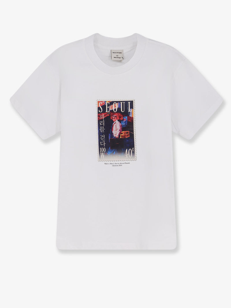 Walk In Paris Camiseta de algodón Walk In Paris con estampado Walk In Seoul - Blanco - World Class Fashion