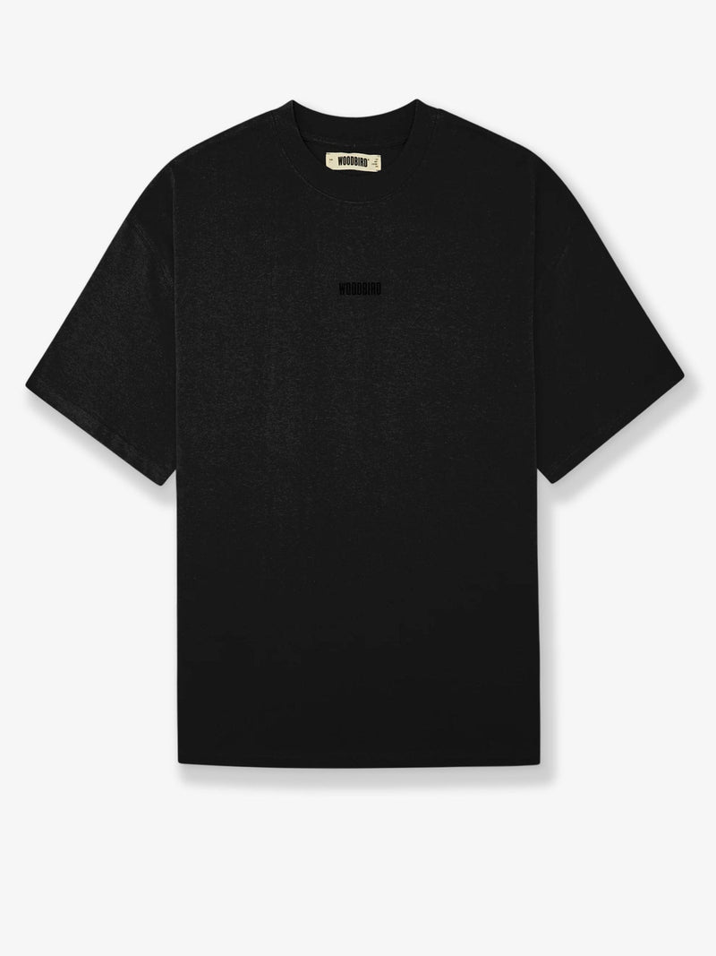 Woodbird Camiseta de algodón Woodbird Wbbeam para hombre Negra - World Class Fashion