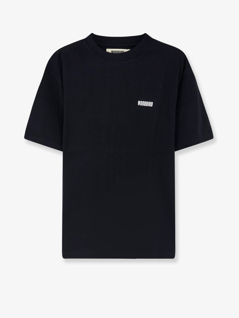 Woodbird Camiseta Woodbird Wbbaine Sea de algodón orgánico negra - World Class Fashion