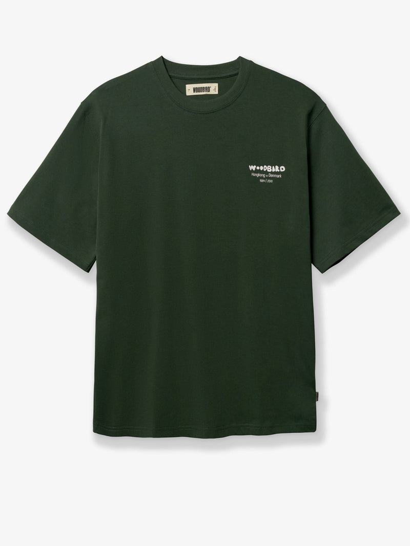 Woodbird Woodbird Wbbaine Camiseta de Algodón Orgánico Verde - World Class Fashion